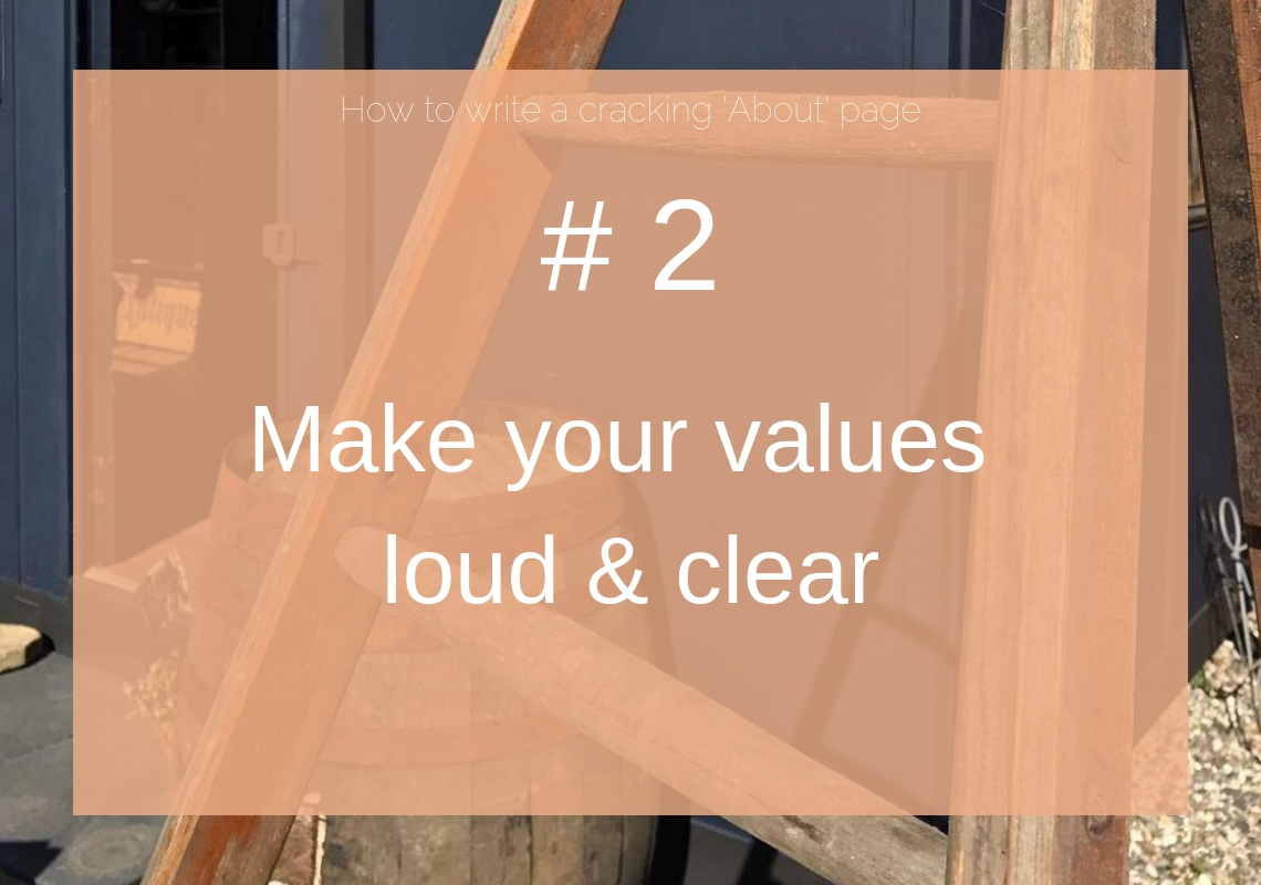 Make your values loud and clear