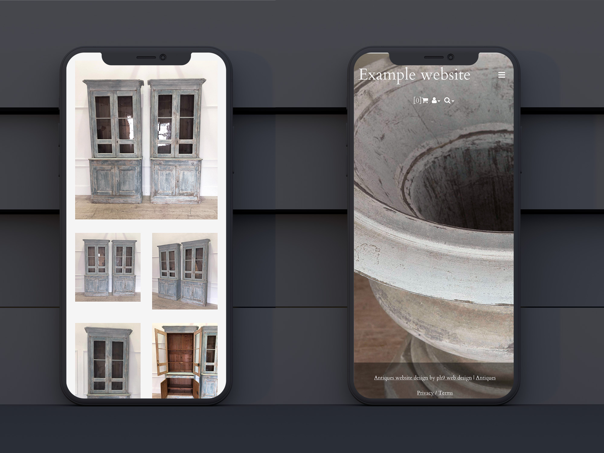 New design theme on two iPhones